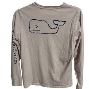 Vineyard Vines Top Long Sleeve Shirt Pale Pink Classic Whale Girls L